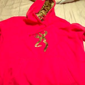 Browning pink with camo hoodie